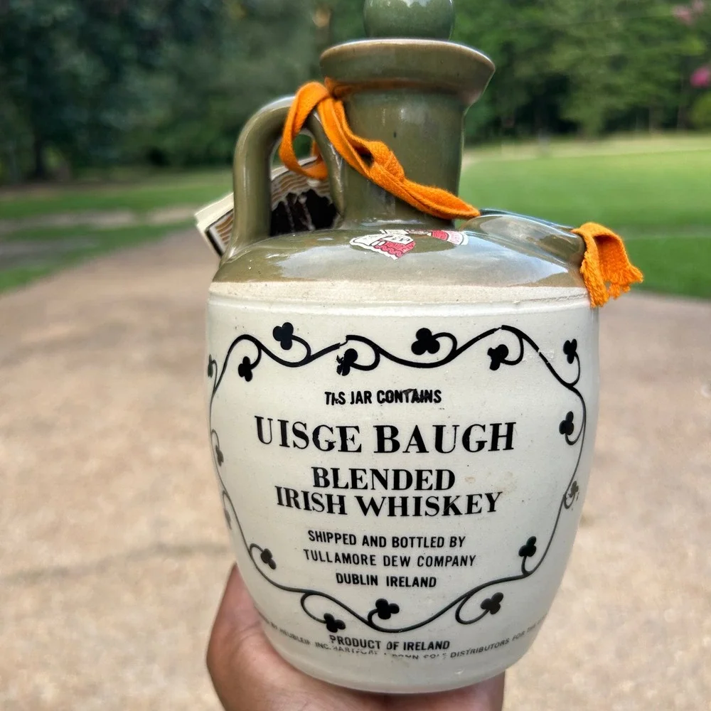 Vintage Tullamore Dew Blended Irish Whiskey Jug Decanter Dublin Ireland Empty